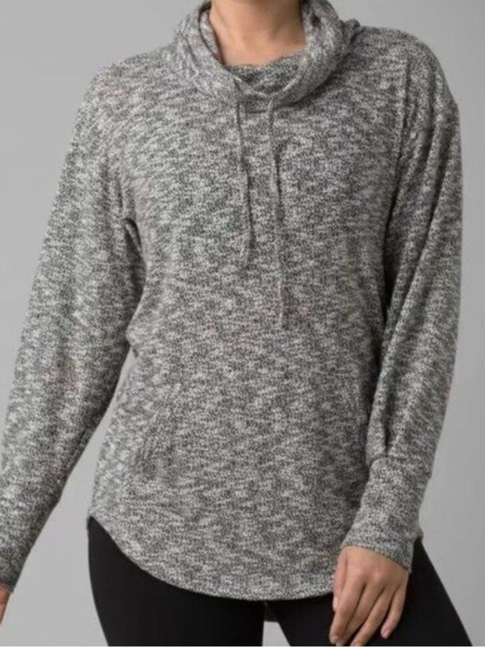 Prana Grey Marled Turtleneck Sweater